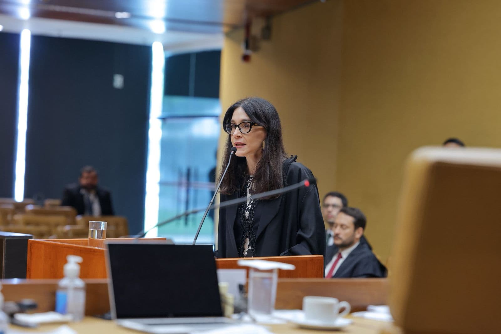 Patrícia Perrone Campos Mello em sustentação oral no Supremo Tribunal Federal.